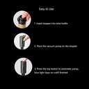 Electric Wine Saver Pump with Vacuum Wine Stopper Reusable Wine Bottle Stopper Preserver Keeps Fresher for Longer (Set-00)