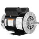 5 HP SPL Air Compressor Motor, 3450 RPM Electric Motor, 230V 15.0A Single Phase, 56 Frame 5/8" Keyed Shaft 60 Hz, Commercial-Duty CCW Rotation, 1.88" Shaft Length for Air Compressors