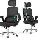 Ergonomic Office Chair: 400LBS Computer Desk Chair Comfy-Black Big and Tall Office Chair with Lumbar Support & Headrest-Gaming Chairs for Adults-Executive Office Rolling Chairs for Home Work