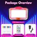 LED Letter Bottle Presenter,28 x23 in LED Bottle Service Sign,Programmable RGB LED Display Board with APP Controlled,Scrolling Text, for Club, Bars, Nightclubs, Parties
