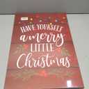 PHAMTE Have Yourself a Merry Little Christmas Wall Art,Christmas Canvas Wall Art,Red Rustic Festive Print Framed Canvas Painting Christmas Wall Art Home Kids Room Bedroom Decor 16x24 Inch