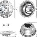 16" 8 Lug Wheel Simulators, 304 Stainless Steel, Fit for 1974-2000 Chevy GMC3500; 1974-1998 Ford F350; 2008-2021 (17 Not Fit) E350/E450 Van; 1974-1999 Dodge Ram3500, 16IN