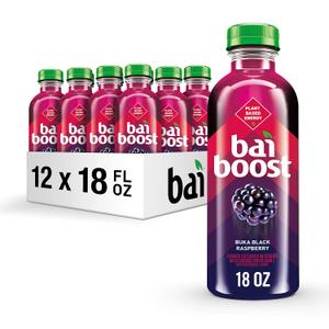 Bai Boost Buka Black Raspberry, Antioxidant Infused Beverage, 18 fl oz bottle (Pack of 12), Best By: 10/06/2026