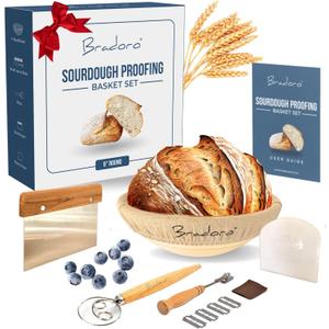 Sourdough Bread Proofing Basket, Bread Baking Supplies, Sour dough Starter Kits, Bread Making Tools Kit, Sour Dough Kit Tools, Sourdough Proofing Basket, Sourdough Kit Gift for Mom Bakers Women Wife