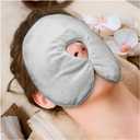 Heated Face Mask, Microwave Heating Pad for Face, Sinus Mask for Migraine, Tension, Stress, Headache, Relaxation(with Washable Cover), Hot Cold Use - Grey