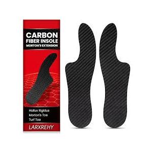 Carbon Fiber Insole(1 Pair): Rigid Shoe Insert for Men & Women - for Morton's Toe, Turf Toe, Hallux Limitus and Rigidus, Arthritis - Alternative to Post Op Shoe(285mm,Fit W Size 12-12.5, Mens 11-11.5)