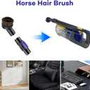 Crevice Tool Attachment for Shark Pet Cordless Stick IX141 IZ462H IZ483H IZ363HT IZ361H IZ163H IZ362H Removable Two-in-one Vacuum Crevice Tool Brush Replacement Parts for D-Shaped Vacuum