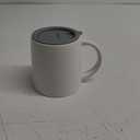 Classic Mug, 14 oz Large Coffee Mug with Handle, Ceramic Porcelain Tea Cup, Smooth Matte (Sliding Lid, White) (1 pc, Sliding Lid: White)