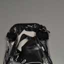 MAY TREE Clear Purse Stadium Approved with Adjustable Strap, 8.5”x6.8”x3” Clear Bag for Stadium Events, Concerts, Work, Black Strap