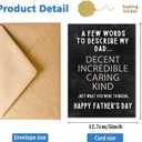 3 x Funny Fathers Day Card for Dad, Clever Hidden Joke Card from Son or Daughter, Happy Fathers Day Gift