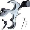 Compound Bow Aid Releaser with Wrist Straps and Adjustment Tool, Archery Release Aids with 3 Thumb Release Adjustable, Aluminum Alloy Aids for Left and Right Handers. (gray)