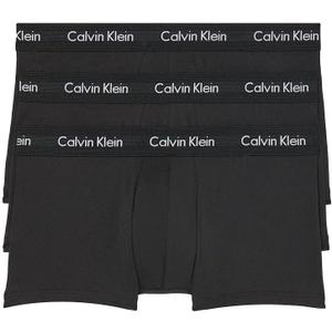Calvin Klein Men's Cotton Stretch 3-Pack Low Rise Trunks (Black, M)