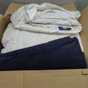 Serta Goose Feather Down Fiber Cotton Comforter King Size - 100% Cotton Duvet Insert - Hotel Luxury Hypoallergenic Bedding Comforter All Season Medium Warmth 106 x 90 Inch White