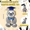 Honoson Graduation Sloth Stuffed Animal Toy 9.84 Inch Sloth Plush Cute Sloths Toy with Diploma and Tassel 2026 Graduation Hat for Boys Girls School Graduate Graduations Gift Decoration (Blue)