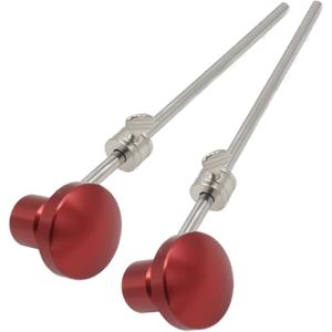 CashBeat Aluminum Alloy Bass Drum Pedal Beater - 19.5cm Length, Sturdy Hammer Head, Ideal Percussion Instrument Accessory for Enhanced Drumming Experience - Red, 2 Pieces