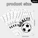 4 x smrtcol Soccer Party Favor Bags with Handles50 Pack White Football Theme Gift Bag for Kids, Sports Birthday Goodie Bags for Candy, Toys & Party Supplies