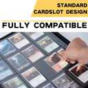 1000+ Pockets Trading Card Binder, 16-Pocket Card Ablum Compatible with MTG,Sports Cards & Other Standard Size Trading Cards (Black)