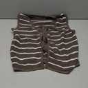 RoseSeek Women's Bow Tie Front Striped Sweater Vest V Neck Sleeveless Knit Vests,L