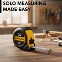 Mr. Pen- Retractable Tape Measure 25 ft, Yellow, Easy Read, Steel Retractable Measuring Tape with Fractions, Ideal for Construction & DIY Projects