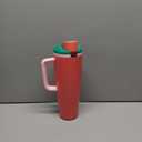 Owala FreeSip Tumbler Insulated Stainless Steel Water Bottle with Built-in Straw and Side Handle, For Travel, Work, School, and Sports, 40oz, BPA Free, Leak Proof, Strawberry Fields