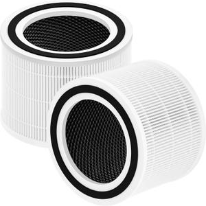 Core 300 Replacement Filter for Levoit Air Purifier Core 300-rf Core 300s, 3-in-1 Pre, H13 True HEPA, Activated Carbon Filtration System, Pack of 2 (White)