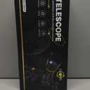 Telescope, 70mm Aperture 400mm AZ Mount Astronomical Refracting Telescopes (20x-200x) for Kids & Adults, Portable Travel with Tripod Phone Adapter, Remote Control, Easy to Use, Black