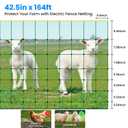 Electric Fence Netting, 42.5" H x 164'L, Electric Netting Fence for Cattle, Sheep, Goat, Hogs, Pre-Assembled, 14 Posts Double Spiked, Portable Livestock Nets Used in Backyards, Farms and Ranches