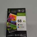 68XL Ink Cartridges Compatible for hp 68 Ink cartridges Black/Color Combo Pack Replacement for hp Ink 68 68e fit for HP Envy 6155e 6555e 6152e 6552e 6100e 6500e Series Printer (2 Pack)