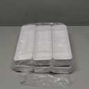 6 Pack Plastic Drawer Organizer, 10'' x 3.3'' x 1.8'' White Stackable Vanity Storage Tray, Narrow Rectangular Organizer Bins for Makeup, Bathroom, Kitchen, Office Desktop Supplies