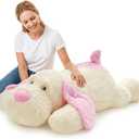 MaoGoLan 52 inches Giant Stuffed Puppy Dog Animal,Ultra Soft Large Dog Plush Soft Plush Dog Pillow Toy for Girls,Kids,Puppy Lover, 51 Inches