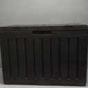 Keter Kentwood 50 Gallon Resin Deck Box-Organization and Storage for Patio Cushions, Throw Pillows and Garden Tools, Brown