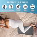 Knee Pillow for Side Sleepers, 100% Memory Foam Filling Leg Pillow for Side Sleeping, 4" Height Leg Pillow for Relieving Leg, Back, and Knee Pain Breathable & Pressure-Relieving Support - 18"x30"x4"