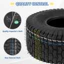 2 x GICOOL 15x6.00-6 Lawn Mower Tubeless Tire, 15x6-6 for Tractor Riding Lawn Mowers Front Tire, 2 Pcs, 4 Ply, Turf-V Pattern