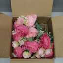 MARTINE MALL 4 Packs Peonies Artificial Flowers, Mixed Pink Artificial Peonies, Silk Peonies Flowers Fake Peonies Artificial Flowers Peonies Bouquet for Centerpiece Table Wedding Party Home Decor