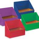 Classroom Keepers Folder Holder Assortment, Assorted Colors, 9-3/4"H x 12"W x 5-3/4"D, 4 Pieces, red, green, blue, and purple
