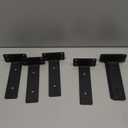 6 Pack Floating Shelf Brackets, 6 Inch Heavy Duty Industrial Shelf Bracket, Black Metal L Brackets for Shelves Support DIY(1/5 Inch Thicked)