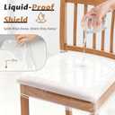 Zipcase 4 Pack Stain, Water and Kitty Scratch Resistant Clear Dining Chair Covers/Slipcovers Chair Protector Waterproof PVC Material, 17D x 18W x 4H with Adjustable Belt Strap, Set of 4