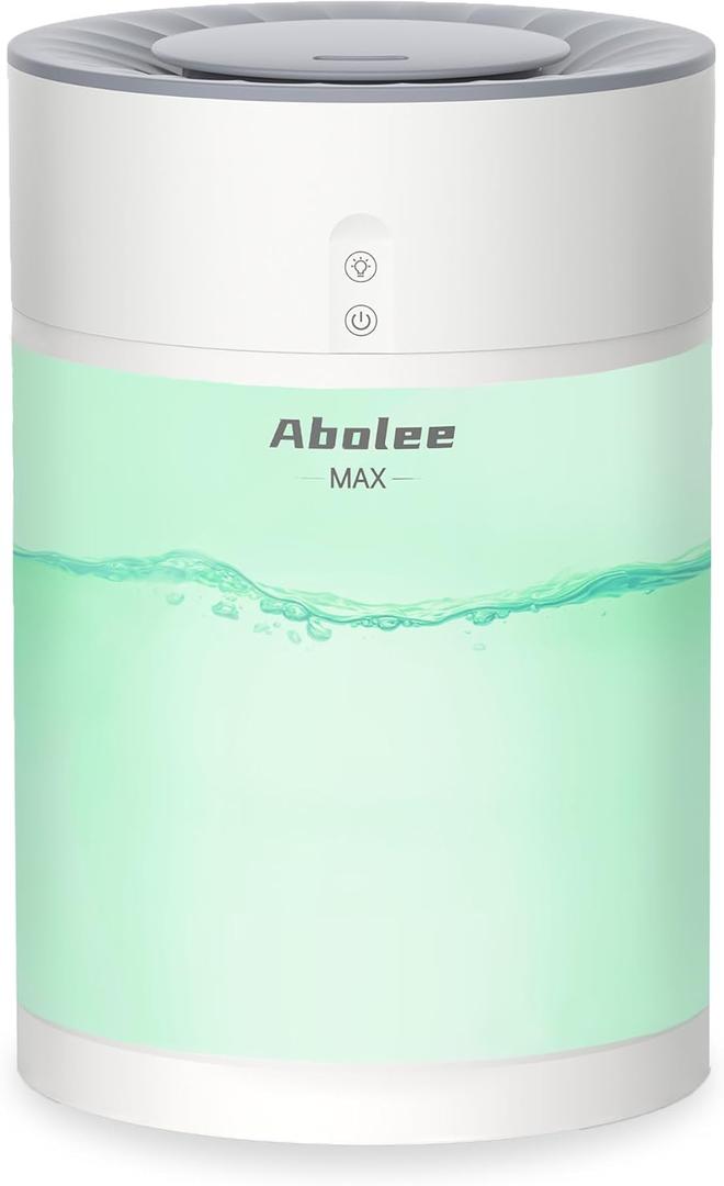 Abolee Humidifiers for Bedroom 4.5L Cool Mist with Essential Oil Diffuser, Humidifier Large Room, 24dB Quiet Air Humificador fit Baby Nursery & Plants, 360 Adjustable, Easy Fill & Cleaning (White)