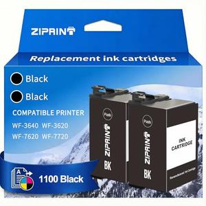 ZIPRINT Remanufactured for 252XL Black Ink Cartridges Replacement for Epson 252 252XL Ink Cartridges for Printer Workforce WF-7720 WF-7710 WF-3640 WF-3630 WF-3620 WF-7620 WF-7610 (252XL Black, 2-Pack)