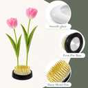 Japanese Flower Frog Vase Set Minimalist White Ceramic Flower Vase with Flower Frog, Modern Flower Arrangement Pot for Living Room Decor & Art Supplies, Gift Box for Flower Lover