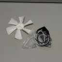 PlusRoc RV Vent Fan Replacement 6 inches RV Exhaust Bathroom Ventilation Roof Ceiling Fan 12V D-Shaft Motor White Blades Compatible with Heng's Elixir Jensen, 130 CFM