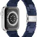 Luxury Resin Compatible with Apple Watch Band - Lightweight Perma Compatible with Apple Watch Bands for Women and Men, iWatch Bands Solace Bands for 38mm 40mm 41mm 42mm Ultra, SE, Series 8 7 6 5 4 3 2 1