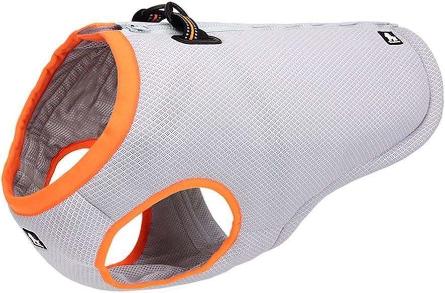 SGODA Dog Cooling Vest Harness Cooler Jacket Grey Orange XL 28-32inch