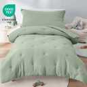 PHF Cotton Muslin Toddler Bedding Set, Soft 3 Piece Toddler Comforter Kids Bed Set, Green Bedding Set for Boys, 
Size	Toddler