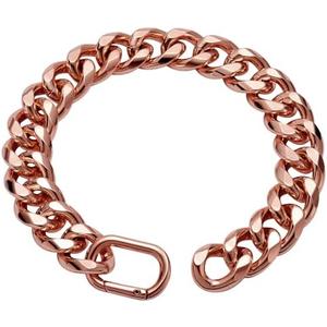 WOOFUU 19MM Light Metal Thick Cuban Link Dog Collar, Rose Gold Dog Chain Collar for Small Medium Dogs - 16 Inches Length Dog Necklace Collar