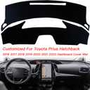 Dash Mat Cover Custom Interior Center Console Compatible with Toyota Prius Hatchback 2016 2017 2018 2019 2020 2021 2022 Dashboard mat Covers Accessories (Black Trim)