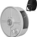 Dreamoon Lightweight Tie Wire Reel with Work Belt, 6.29 Aluminum Coil Holder Wheel, Rewindable Dispenser, Compatible 12-18 Gauge Wires, for Left or Right-Handed Operation