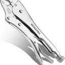WORKPRO Locking Pliers, 10-inch Curved Jaw Vice Grips pliers, Chromium-Vanadium Steel Locking Pliers with Wire Cutter, Locking Adjustable Vise Grips for Clamping Twisting Welding (10")