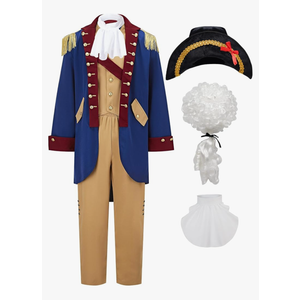 Mens Founding Father Costume Adult Colonial Costume Outfit Revolutionary War General Outfit, size S