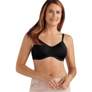 Amoena Women's Lara Seamless Molded-Cup Wire-Free Bra 40AA, Black